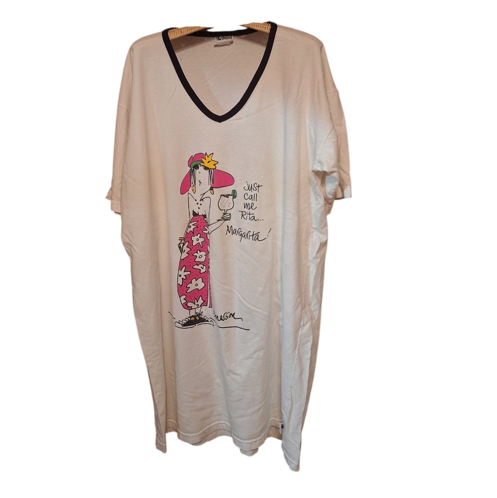 Emerson Street Call me Rita Margarita One Size Nightgown Cotton Funky Fun Comfy